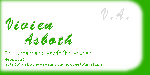 vivien asboth business card